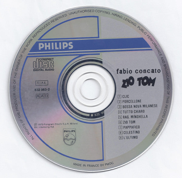 Fabio Concato : Zio Tom (CD, Album, RE)
