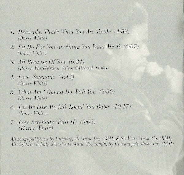 Barry White : Just Another Way To Say I Love You (CD, Album, RE, RM)