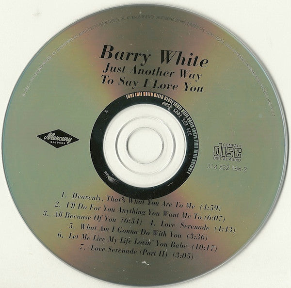 Barry White : Just Another Way To Say I Love You (CD, Album, RE, RM)