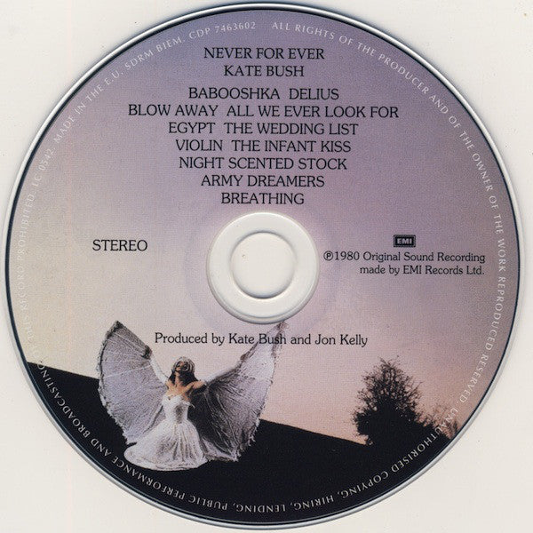 Kate Bush : Never For Ever (CD, Album, RE)