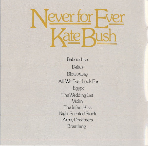 Kate Bush : Never For Ever (CD, Album, RE)