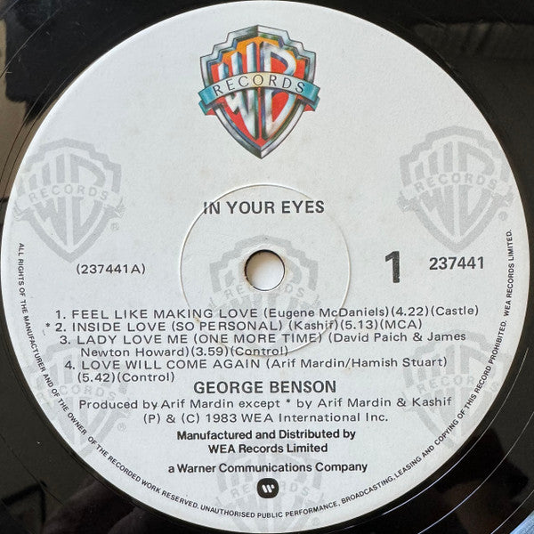 George Benson : In Your Eyes (LP, Album)