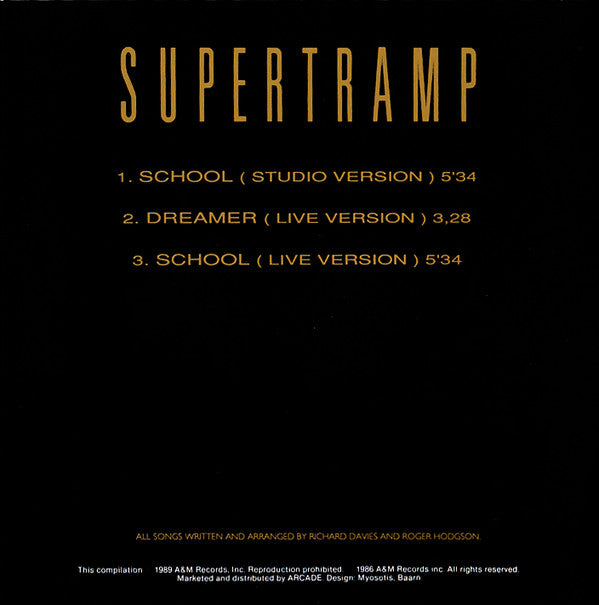 Supertramp : School (CD, Maxi)