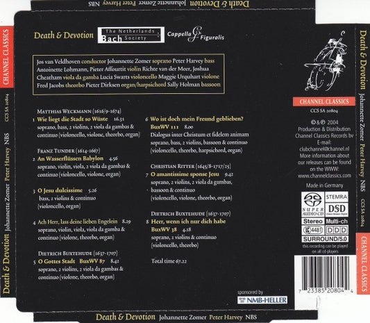 Dieterich Buxtehude, Franz Tunder, Matthias Weckmann, Christian Ritter - Johannette Zomer, Peter Harvey, De Nederlandse Bachvereniging, Jos van Veldhoven : Death & Devotion (SACD, Hybrid, Multichannel, Album, 5.0)