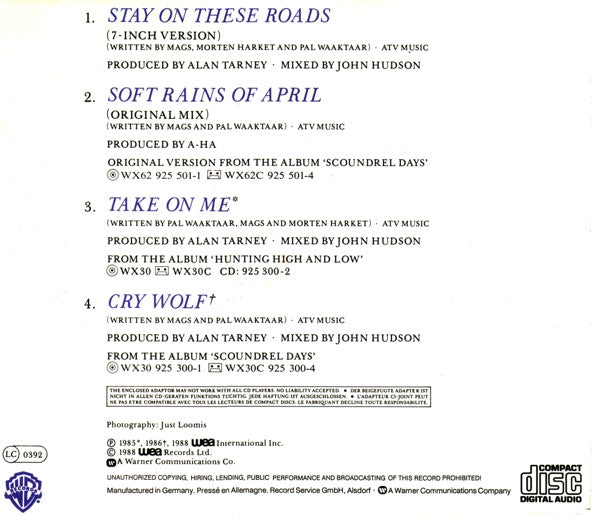 a-ha : Stay On These Roads (CD, Mini, Single)
