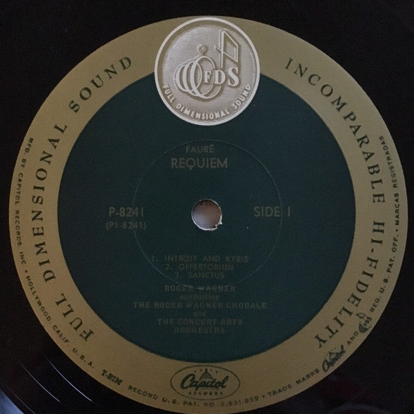 Gabriel Fauré - Roger Wagner : Requiem, Op. 48 (LP, Album, RP)
