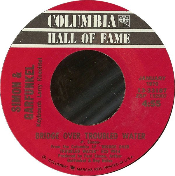 Simon & Garfunkel : Bridge Over Troubled Water / Cecilia (7", RE, Styrene, Ter)