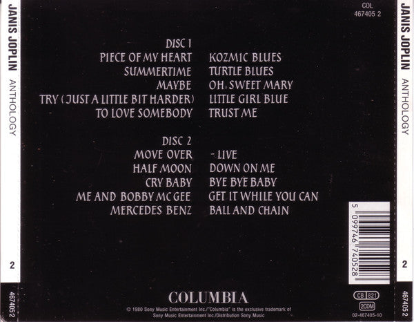 Janis Joplin : Anthology (2xCD, Comp, RE)