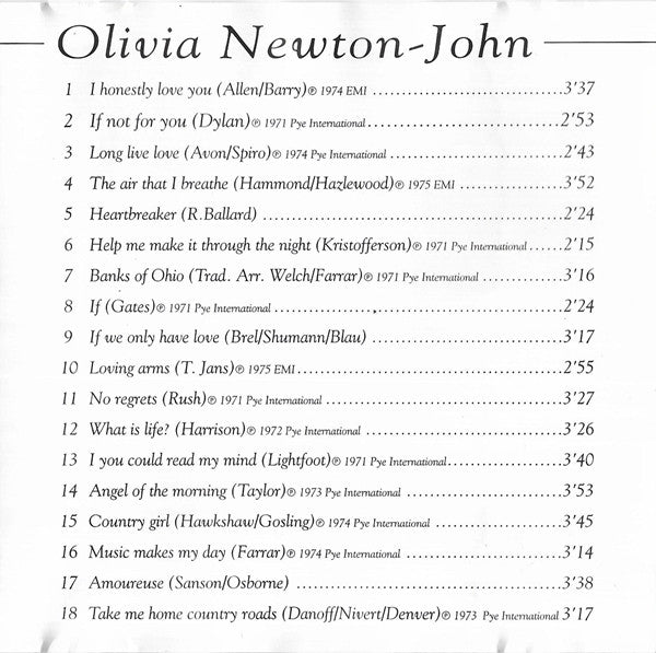 Olivia Newton-John : Simply The Best -  I Honestly Love You - Her Greatest Hits (CD, Comp)