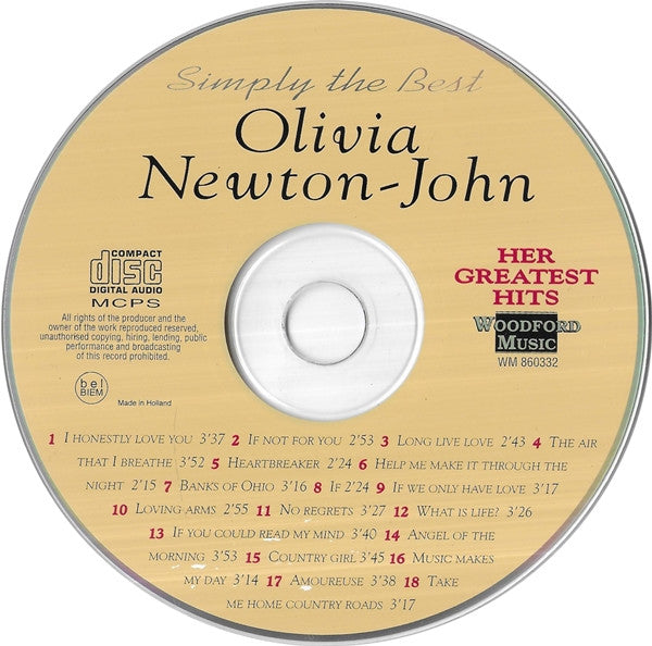 Olivia Newton-John : Simply The Best -  I Honestly Love You - Her Greatest Hits (CD, Comp)