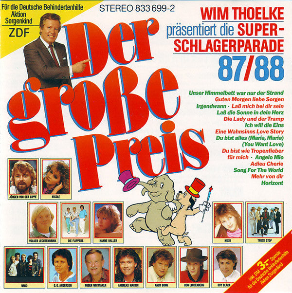 Various : Der Große Preis • Wim Thoelke Präsentiert Die Super-Schlagerparade 87/88 (CD, Comp)