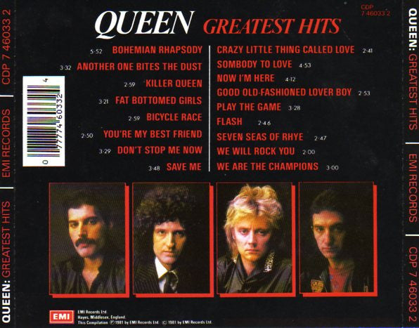 Queen : Greatest Hits (CD, Comp, RE)