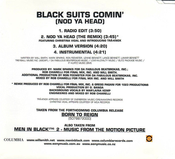 Will Smith Introducing Tra-Knox : Black Suits Comin' (Nod Ya Head) (CD, Maxi)