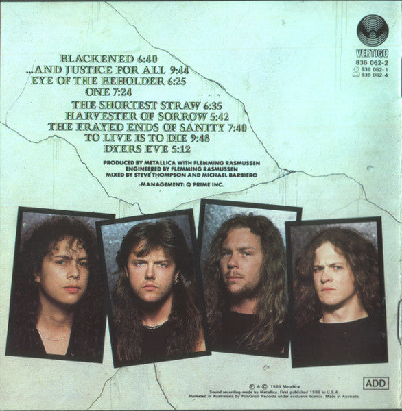 Metallica : ...And Justice For All (CD, Album, RE, Dis)