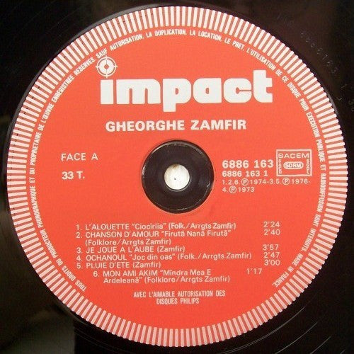 Gheorghe Zamfir : Gheorghe Zamfir (LP, Comp, RE)