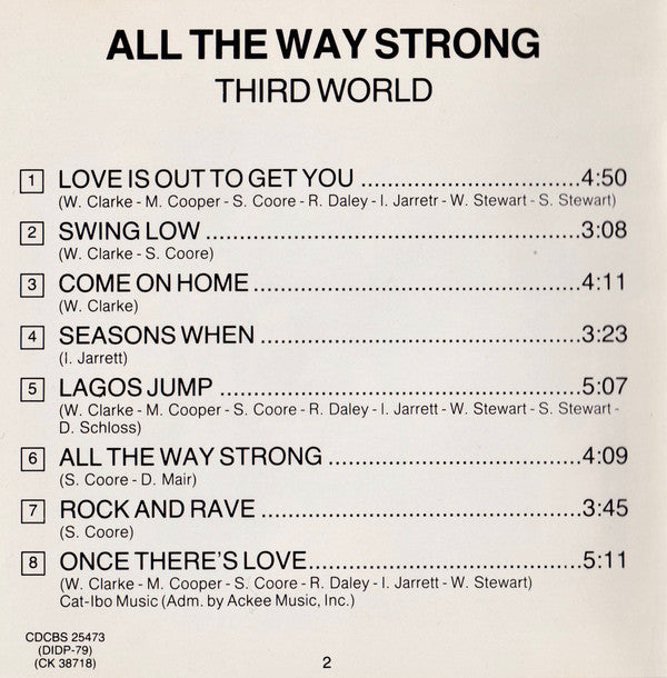 Third World : All The Way Strong (CD, Album)