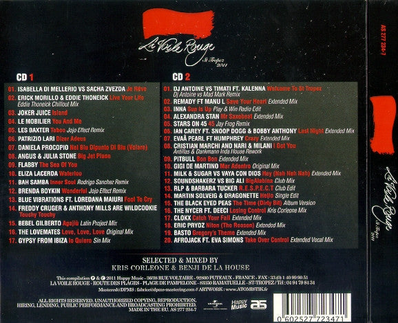 Kris Corleone & Benji De La House : La Voile Rouge - St Tropez 2011 (2xCD, Comp, Mixed)
