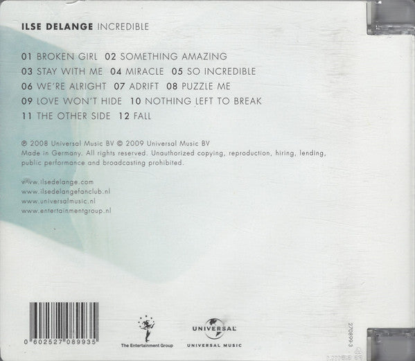 Ilse DeLange : Incredible (CD, Album, RP, Sup)
