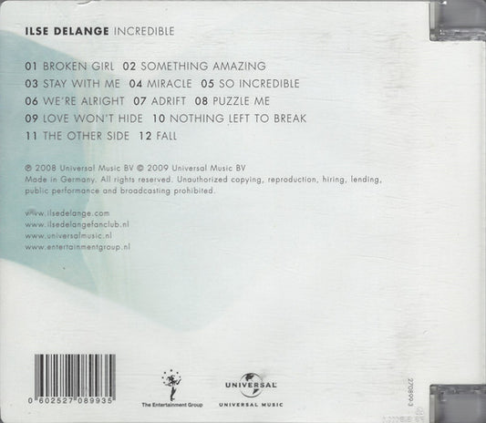 Ilse DeLange : Incredible (CD, Album, RP, Sup)