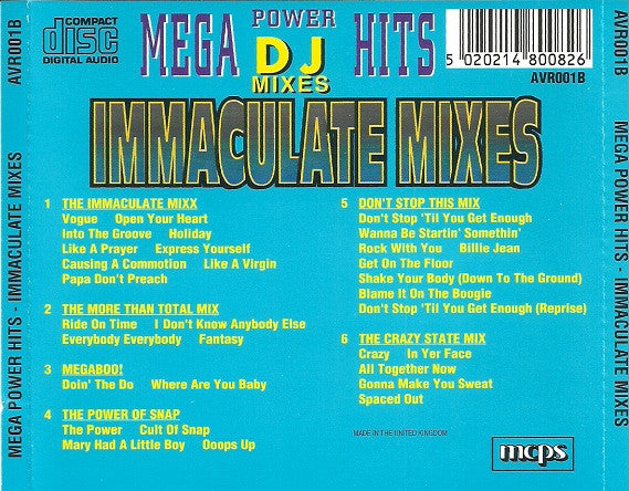The Vision Mastermixers : Mega Power Hits - Immaculate Mixes (CD, Mixed)