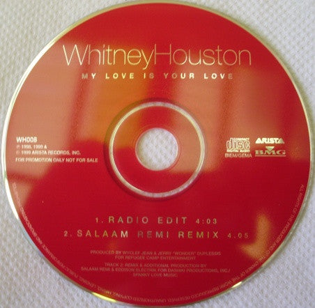 Whitney Houston : My Love Is Your Love (CD, Single, Promo)