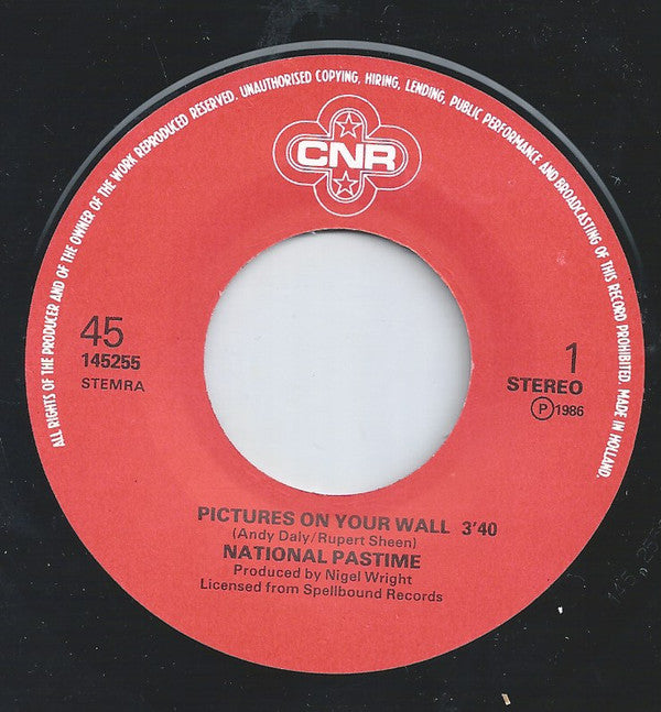 National Pastime : Pictures On Your Wall (7")