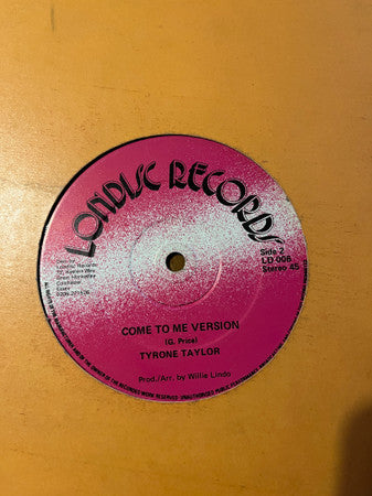 Tyrone Taylor : Come To Me (12", Pin)