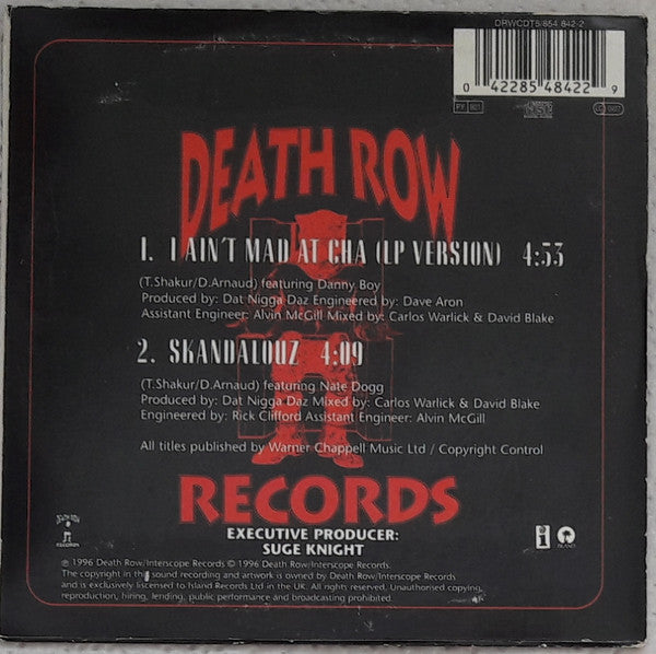 2Pac : I Ain't Mad At Cha (CD, Single, Car)