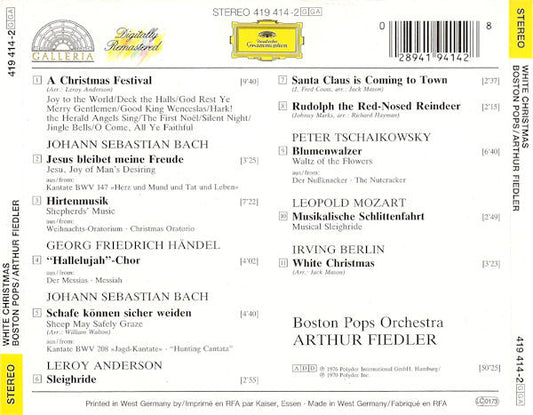 Boston Pops Orchestra, Arthur Fiedler : White Christmas (CD, Album, RM)