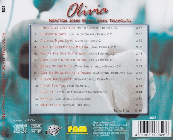 Olivia Newton-John : Olivia Newton-John With John Travolta (CD, Comp)