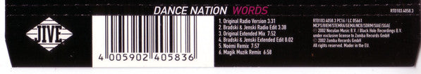 Dance Nation : Words (CD, Maxi, Enh)