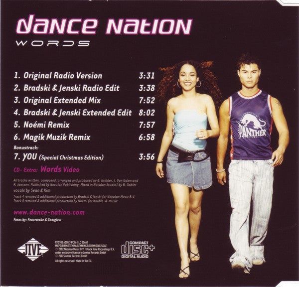 Dance Nation : Words (CD, Maxi, Enh)