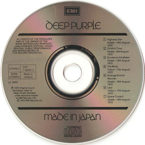 Deep Purple : Made In Japan (CD, Album, RE)