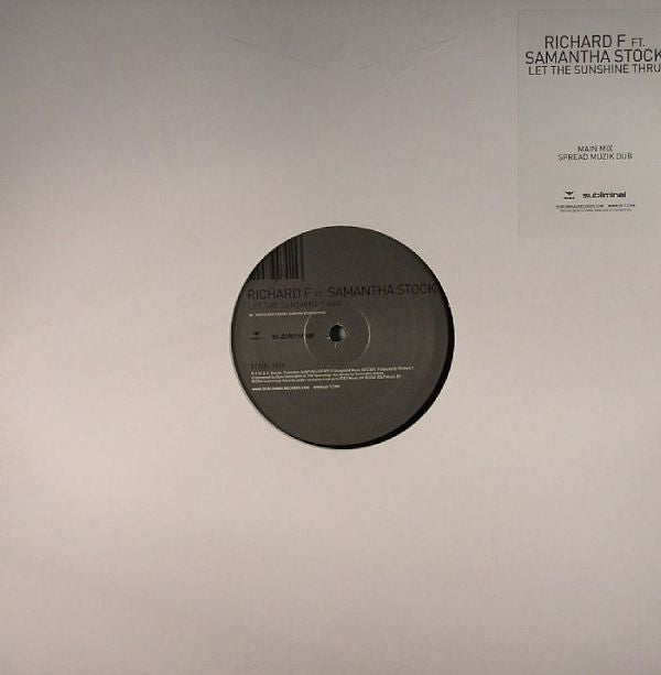 Richard F. Ft. Samantha Stocks : Let The Sunshine Thru (12")