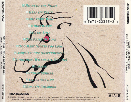 Poco (3) : Crazy Loving The Best Of Poco 1975-1982 (CD, Comp, JVC)