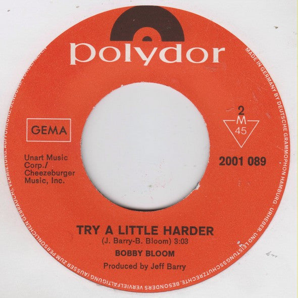 Bobby Bloom : Montego Bay / Try A Little Harder (7", Single)