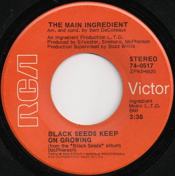 The Main Ingredient : Black Seeds Keep On Growing (7")