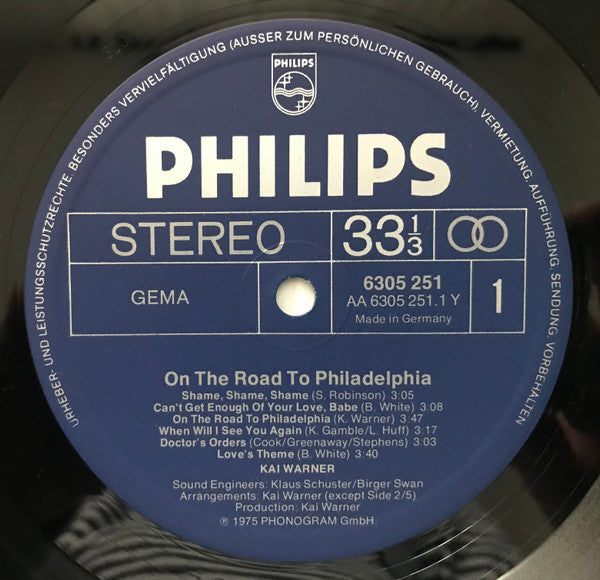 Kai Warner : On The Road To Philadelphia (LP, Album)