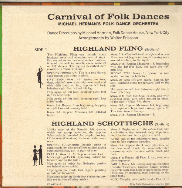 Michael Herman's Folk Dance Orchestra : Carnival Of Folk Dances (7", EP)