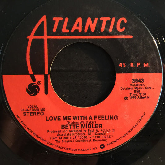 Bette Midler : When A Man Loves A Woman (7", Styrene, Mon)