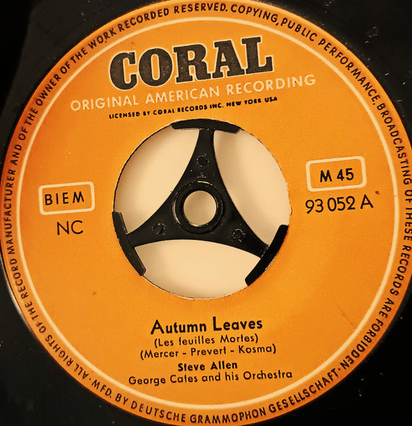 Steve Allen (3) With George Cates And His Orchestra : Autumn Leaves / Imagination (7", Single)