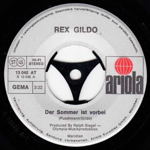 Rex Gildo : Der Sommer Ist Vorbei (7", Single)