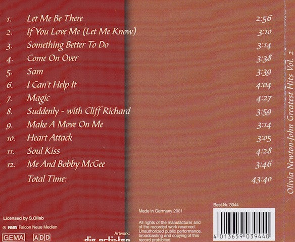 Olivia Newton-John : Greatest Hits Vol.2 (CD, Comp)