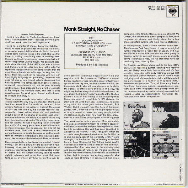 Thelonious Monk : Original Album Classics (CD, Album, RE + CD, Album, RE + CD, Album, RE + CD)