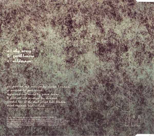 Clannad : Why Worry? (CD, Single)