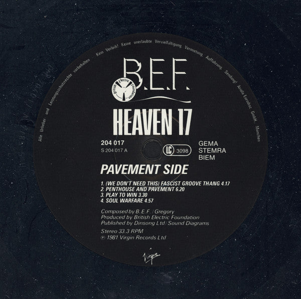 Heaven 17 : Penthouse And Pavement (LP, Album, RE)
