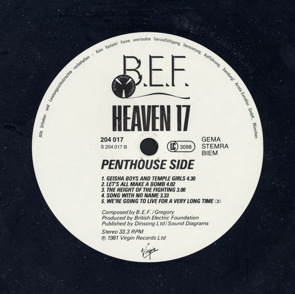 Heaven 17 : Penthouse And Pavement (LP, Album, RE)