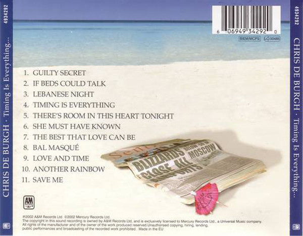 Chris de Burgh : Timing Is Everything... (CD, Album)
