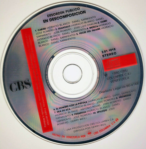 Desorden Público : En Descomposicion (CD, Album)
