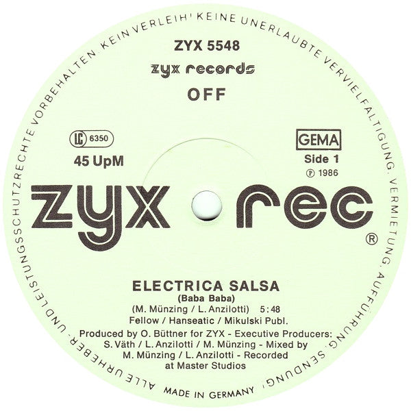 Off : Electrica Salsa (Baba Baba) (12", Maxi, RM )